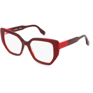 Karl Lagerfeld KL6174 Damen-Brille inkl. Gläser Vollrand Cateye Acetat-Gestell 53mm/17mm/145mm, rot