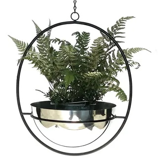 DanDiBo Ambiente Blumenampel 34 x 34 x 77,5 cm Silber