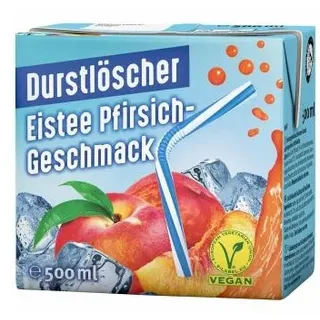 Durstlöscher Eistee Pfirsich Fruchtsaftgetränk 12x 0,5 l