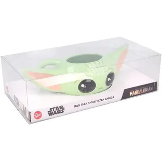 Star Wars Tasse The Mandalorian Baby Yoda 3D Tasse, 500 ml, Dolomit grün