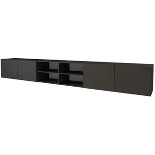 altdecor ELIO Lowboard 300 cm Schwarz Holz