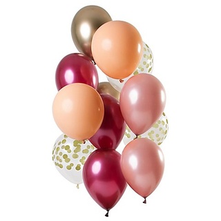 Luftballons "Rosé-Gold", 30 cm Ø, 12 Stück