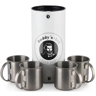 Buddy's Bar Moscow Mule Becher 0,45 l Edelstahl Antik 4 St.