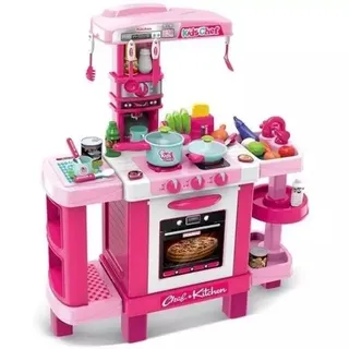 Kinderküche „Kids Cook“ mit Licht & Sound – 39-teiliges Set, rosa