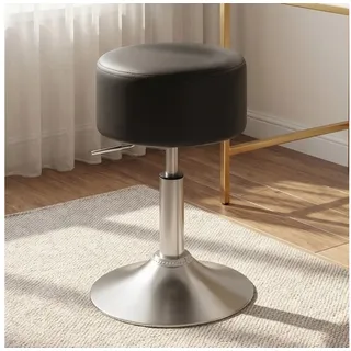 HOMALL Barhocker Höhenverstellbarer, um 360° drehbarer Friseurstuhl Drehstühle (1 St/2 St Barhocker und Schminkstuihle mit doppelter Polsterung, geeignet fur Schminktische, Schlafzimmer, Arbeitszimmer und Esszimmer) grau