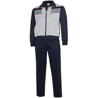Herbold Sportswear Trainingsanzug Herren Freizeitanzug (2-tlg), auch in Kurzgröße grau|rot 58