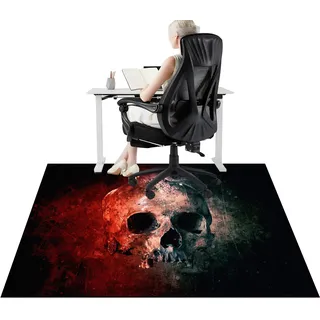 Gaming Bodenmatte 120 x 160 cm Bürostuhl Unterlage für Hartböden Gaming Stuhlmatten für Teppich Schreibtischstuhl Unterlage, Bodenschutzmatte Teppich Unterlage-Kratzfest Geeignet für Büro und Zuhause
