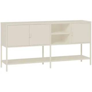 [en.casa] Sideboard Kliri 160 x 80 x 40 cm Cremeweiß