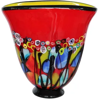 aubaho Glasvase Vase Glas im Murano Antik Stil 28cm