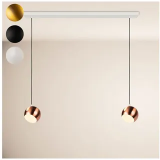 s.luce Pendelleuchte Ball Esstisch-Pendelleuchte 2-5-flammig Ø 20cm Balken 120cm Gold goldfarben