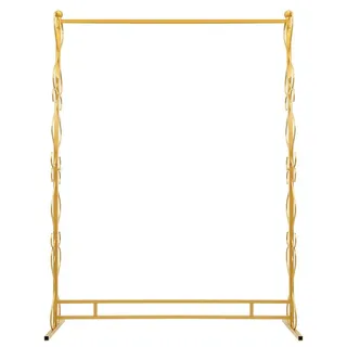 Kleiderständer - Freistehender Brautkleiderständer - Bodenmontiert - Kohlenstoffstahl - Höhe 1,8 m - Tragkraft 10 kg - Größe M - Gold - Gold
