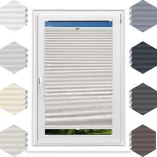 Rettika Wabenplissee mit Bohren, Thermo und Verdunkelung, invasiv Montage, nach Maß Breite 30-129 cm, Höhe 50-149 cm. Plisse für Fenster, Plissee mit Bohren, Plissee nach Maß