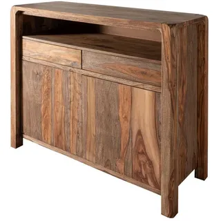 Massivmoebel24 Sideboard 120 x 45 x 100 cm Grau