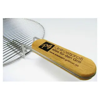 Runder Edelstahl-Grillrost mit einsteckbarem Handgriff für Kugelgrill 57 cm
