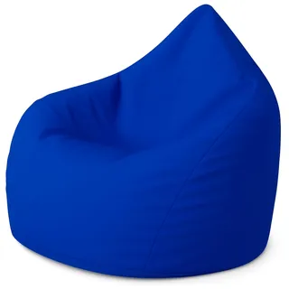 PATCH HOME Sitzsack XL Tropfenform - Blau - Indoor & Outdoor Beanbag mit Styroporfüllung - Bereits Befüllt - Kinder & Erwachsene - 30 Farben & 3 Größen - Für Kinder und Erwachsene