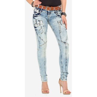 Cipo & Baxx Bequeme Jeans im modischer Waschung Slim Fit blau 26