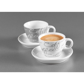 Ritzenhoff & Breker Geschirr-Set »Espressotasse Cornello mit Untertasse 80ml grey 2er Set«