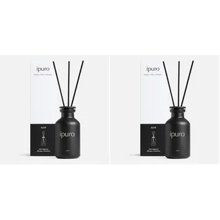 ipuro Classic Raumduft mit Stäbchen NOIR 75ml - orientalischer Raumerfrischer mit Rose, Patschuli, Sandelholz, Eukalyptus & Kokosnuss Duft - Diffuser mit Stäbchen - Lufterfrischer für die Wohnung