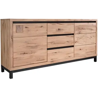 MASSIVMOEBEL24.DE Sideboard 175 x 85 x 45 cm Beige / Weiß