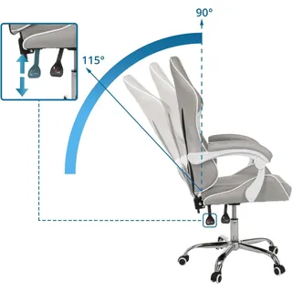 MyBuero GAMEBREAKER W03 Gaming-Stuhl Grau
