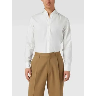 Regular Fit Businesshemd aus reinem Baumwoll-Twill, Ecru, 43