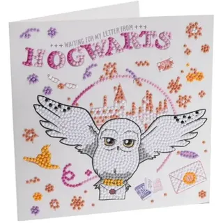 Craft Buddy - Crystal Art Diamond Painting "Hogwarts & Hedwig" Harry Potter Crystal Art Card