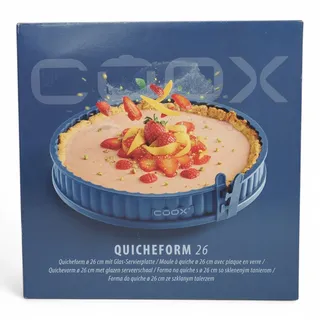 Quicheform 26 cm Silikon Backform Glasboden TarteformBackform Coox