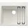 links Einbauspüle Silgranit weiß Handbetätigung 600 x 510 mm