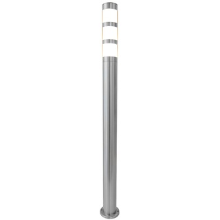 Grafner Design Edelstahl Wegeleuchte mit E27 Fassung, Höhe: 110 cm, IP44, Wegleuchte Weglampe Gartenlampe Gartenleuchte Standlampe Außenstandleuchte Pollerleuchte