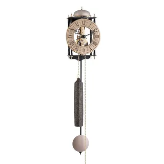 Hermle 70504-000711 Skelett-Pendelwanduhr Werk Rosé, Rosé, 62cm x 15cm x 10cm