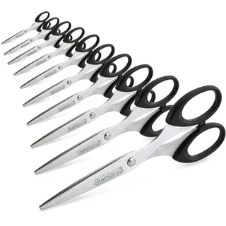 Rapesco 1579 Business Pack: 10 Essential 16cm Edelstahlscheren, Schwarz | Business Pack
