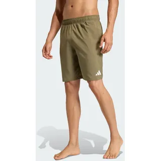 adidas Badeshorts 3 Bar Logo Olive Strata/White S
