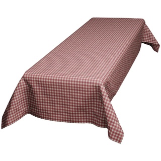 Sensalux italienische Landhaus Tischdecke, Tischdeckenrollen, Karo, rot-weiß kariert, 1,18m x 2,5m