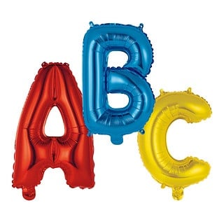 amscan® Folienballon-Set Schulstart ABC bunt, 1 St.