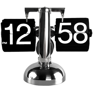 Tyenaza Flip-Schreibtischuhr, Digitale Flip-Down-Uhr, Retro-Minimalist-Einfuß-mechanische Auto-Flip-Clock-Schreibtischuhr Für Das Wohnzimmer zu Hause(Schwarz)