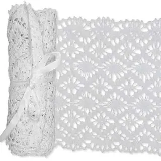 Schreiber Deko Häkelspitze aus Baumwolle Breite: 15 cm Länge: 180 cm Farbe weiß