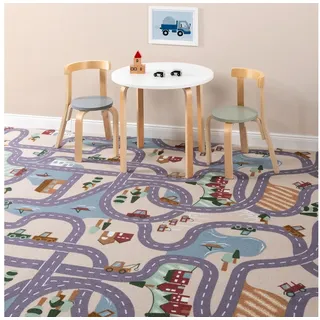 Steffensmeier Teppichboden Matteo, Rechteckig, Straßenteppich, Kinderzimmer beige 300 cm x 200 cm
