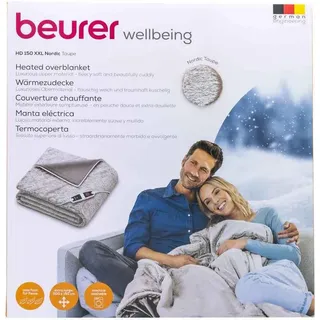Beurer Heizdecke, handwaschbar, maschinenwaschbar, 6 Temperaturstufen, beleuchtet, Abschaltautomatik (431.05)