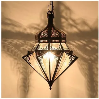 Casa Moro Hängeleuchte Orientalische Lampe Jawhara Transparent, ohne Leuchtmittel, Marokkanische Leuchte Ramadan Hängelampe L1277 weiß