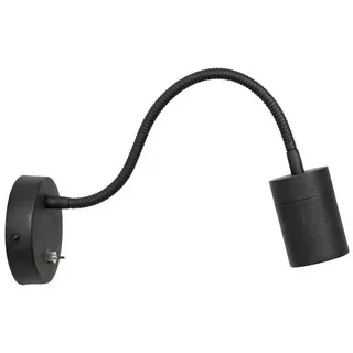 Steinhauer LIGHTING Wandleuchte, Leuchtmittel inklusive, Warmweiß, Wandleuchte Bettlampe Leseleuchte Glas Metall schwarz flexibel schwarz