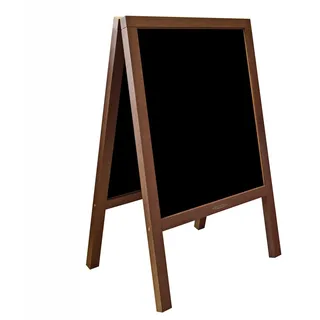Alije Kundenstopper Outdoor Wetterfest mit Holzrahmen Rustikal Handgemachtes Aufsteller Kundenstopper Kreidetafel - Werbetafel Holztafel Werbeaufsteller Straßenreiter Gehwegaufsteller (100x65/16kg)
