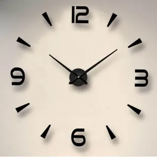 Vangold Moderne Selbstklebende 3d-wanduhr, Große Größe, Selbstmontage, Für Zuhause Oder Büro.