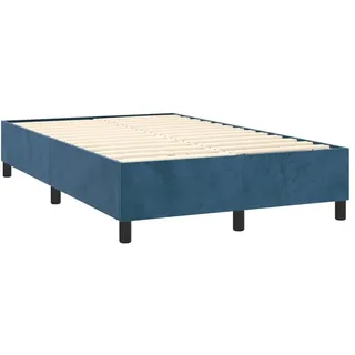 vidaXL Boxspringbett 140 x 220 cm Dunkelblau