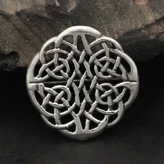 Drachensilber Silberschmuck Brosche Vierjahreszeiten keltischer Schmuck 925 Silber - Silber