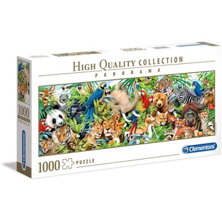Clementoni 39517 Wildlife – Puzzle 1000 Teile, Panorama Puzzle, Geschicklichkeitsspiel für die ganze Familie, Erwachsenenpuzzle ab 14 Jahren