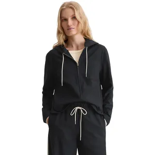 Hemdjacke MARC O'POLO "aus recyceltem Polyester und Viskose", Damen, Gr. 46, deep night blau, Obermaterial: 63% Polyester, 34% Viskose, 3% Elasthan, unifarben, Jacken