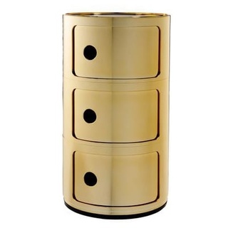 Kartell Componibili 3 Elemente Container gold metallic