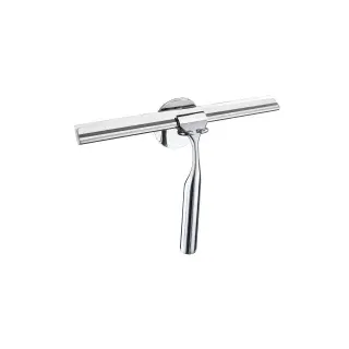 WENKO TurboFIX Duschabzieher mit Wandhalter 8297500 , Edelstahl, rostfrei