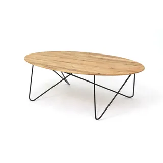 Concept Prato Couchtisch Oval Eiche - Schwarz