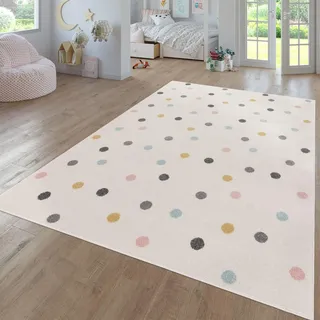 TT Home Teppich Kinderzimmer Kinderzimmerteppich Junge Mädchen Kinderteppich Modern Soft, Farbe:Grün Gelb Pink, Größe:133 cm Quadrat